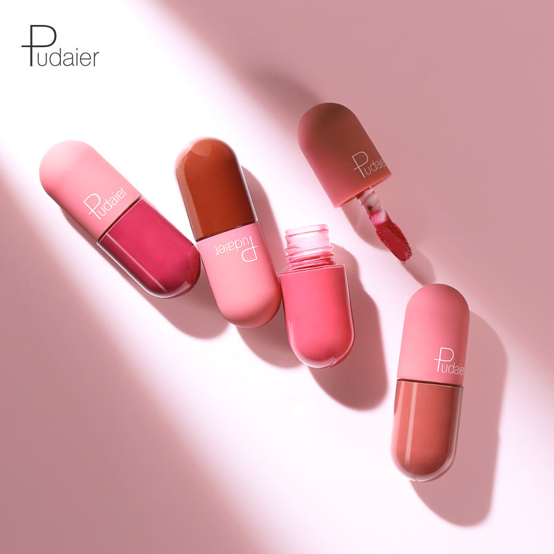 Mini-capsule Lip Glaze Velvet Mist Color Rendering Non-stick