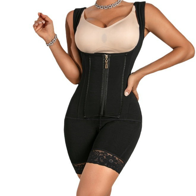 European And American Shaping Vest Body Shaping Jumbo Plus Size Postpartum Abdominal Tight Waist Slimming Clothing Hip-lifting Tunic