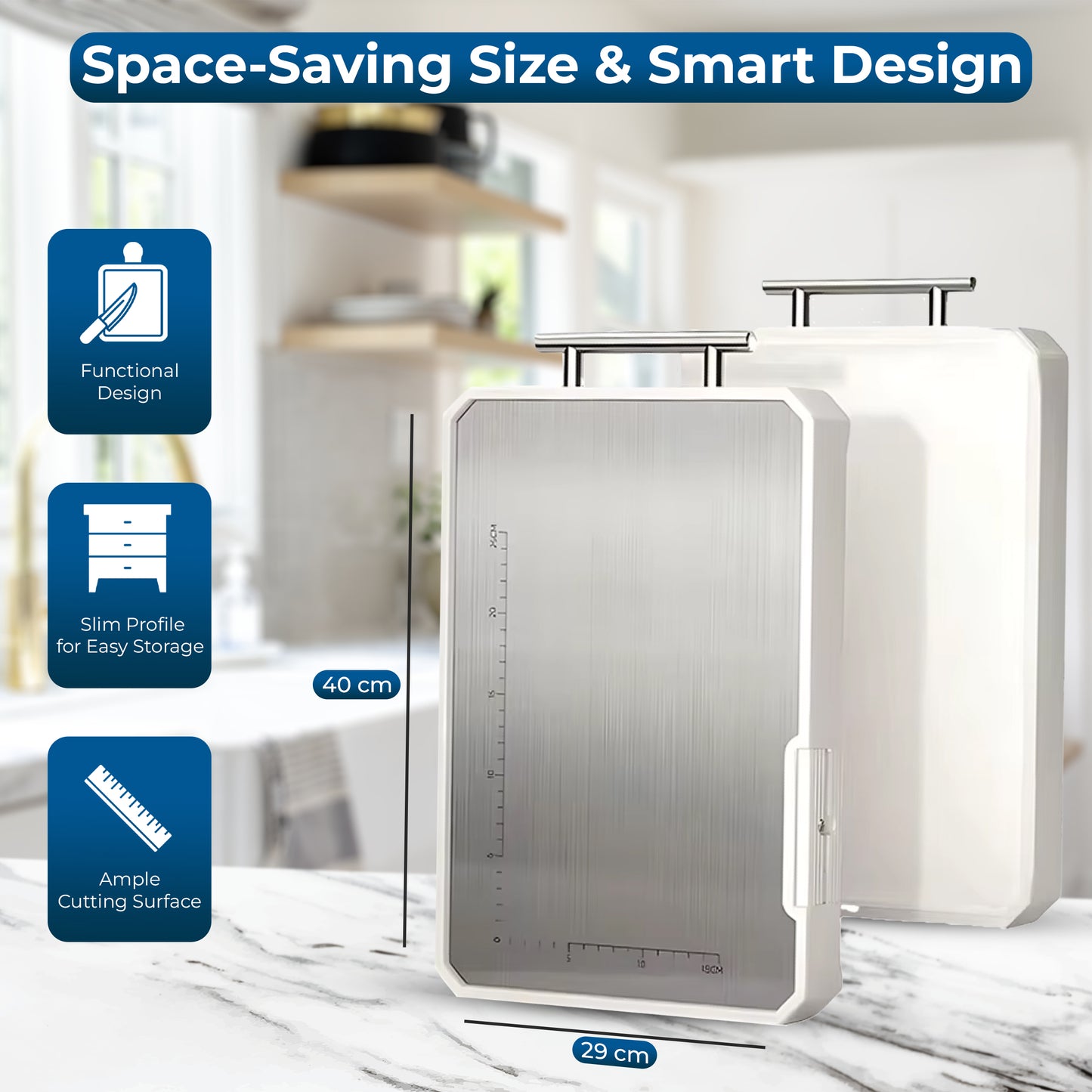 Double-Sided Stainless Steel Cutting Board