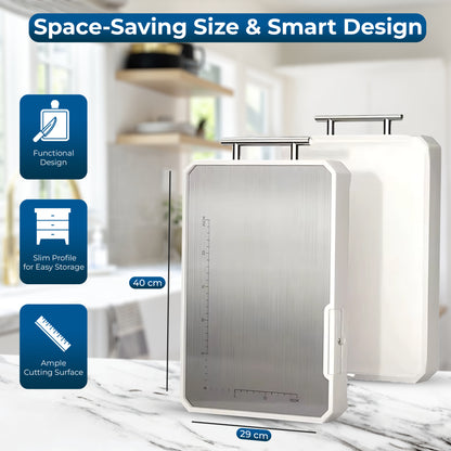 Double-Sided Stainless Steel Cutting Board