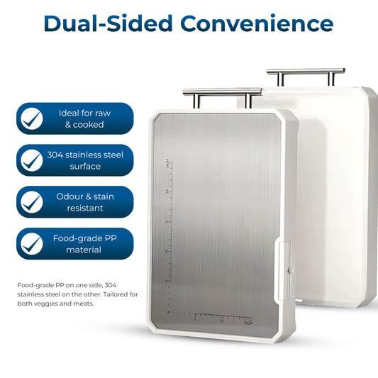 Double-Sided Stainless Steel Cutting Board