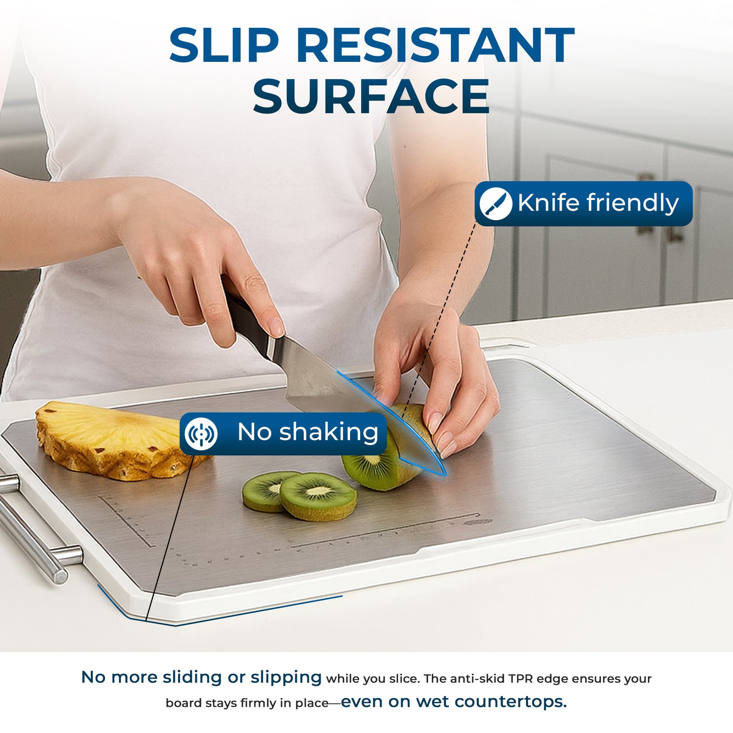 Double-Sided Stainless Steel Cutting Board