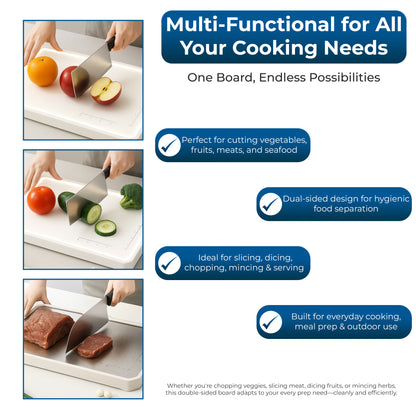 Double-Sided Stainless Steel Cutting Board
