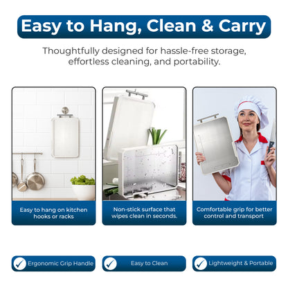 Double-Sided Stainless Steel Cutting Board