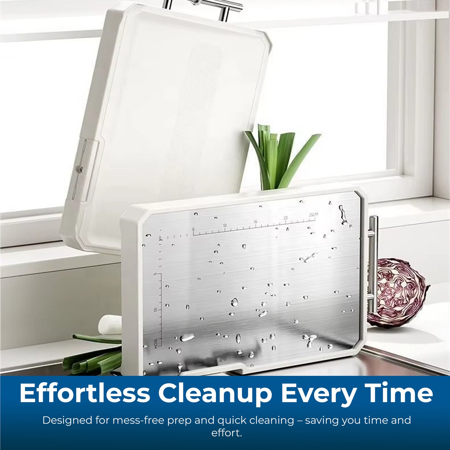 Double-Sided Stainless Steel Cutting Board