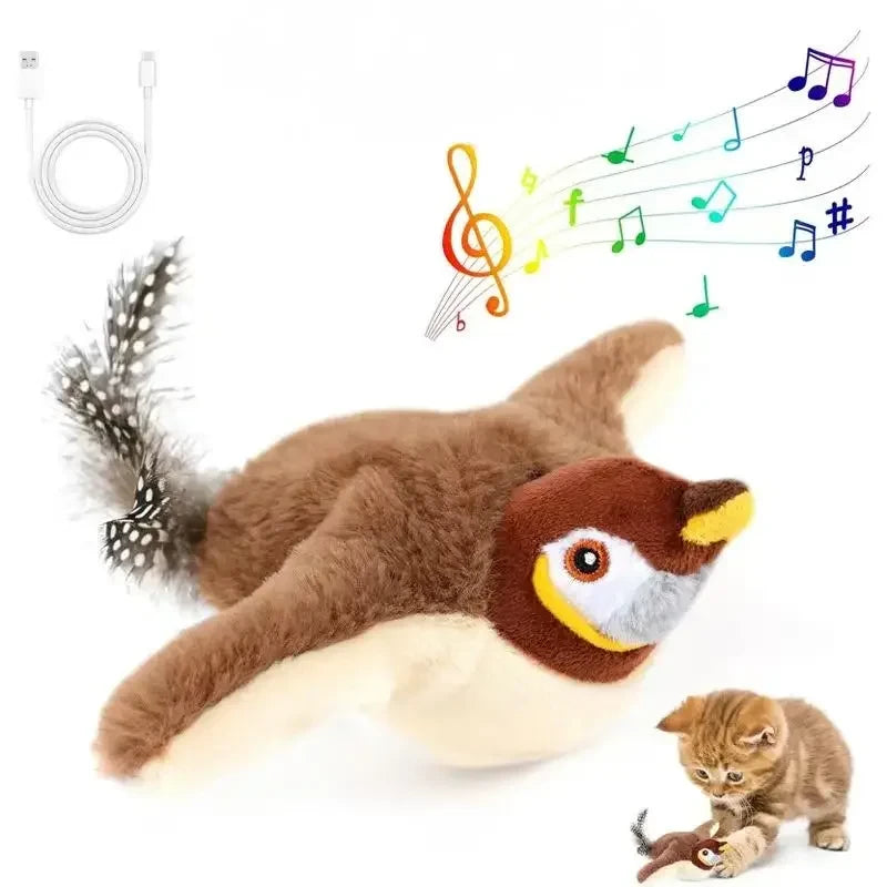 Interactive Fluffy Bird Cat Toy
