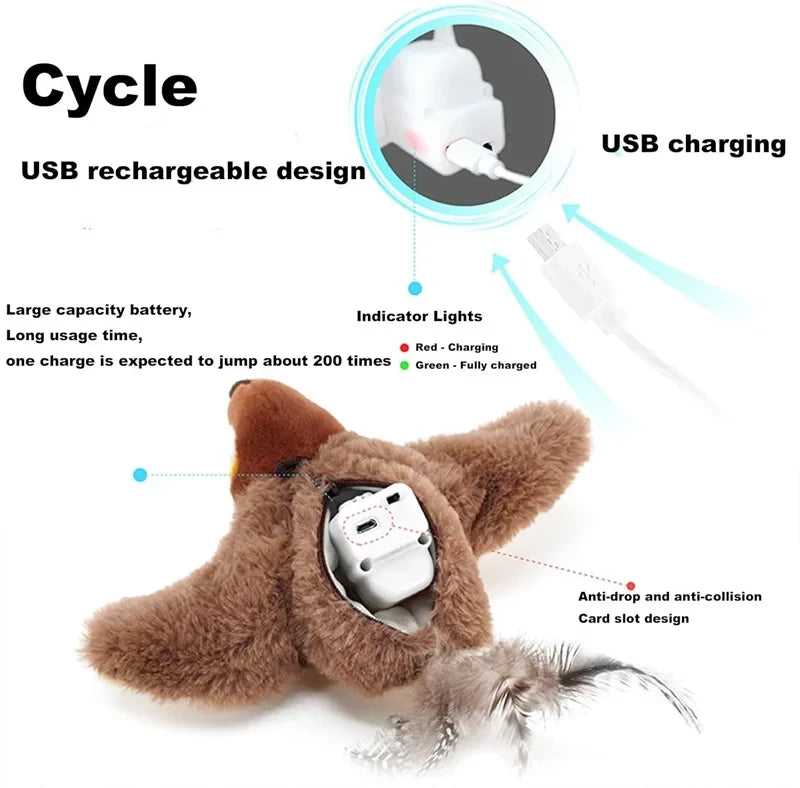 Interactive Fluffy Bird Cat Toy