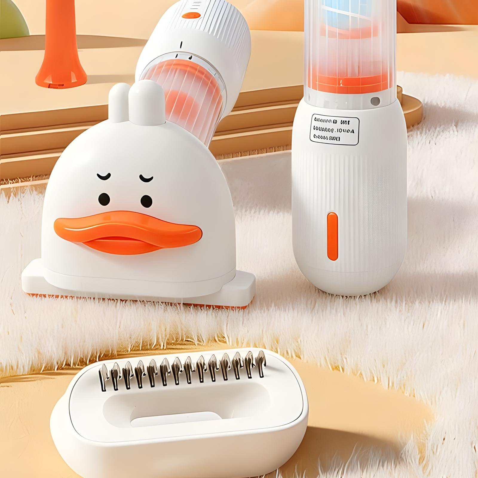 Battery Operated Pet Comb Deshedding Tool Compacts 4 in 1 Pet Grooming Brush