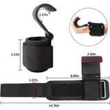 Weight Lifting Hooks with Wrist Straps