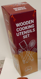 Zahara's - Premium Acacia Wood Cooking Utensils Set, 8-Piece Handcrafted Kitchen Tools with Holder, Premium Wood Spoons, Spatulas and Strainer for Home Cooking
