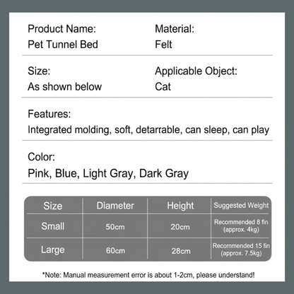 Donut Cat Tunnel Bed