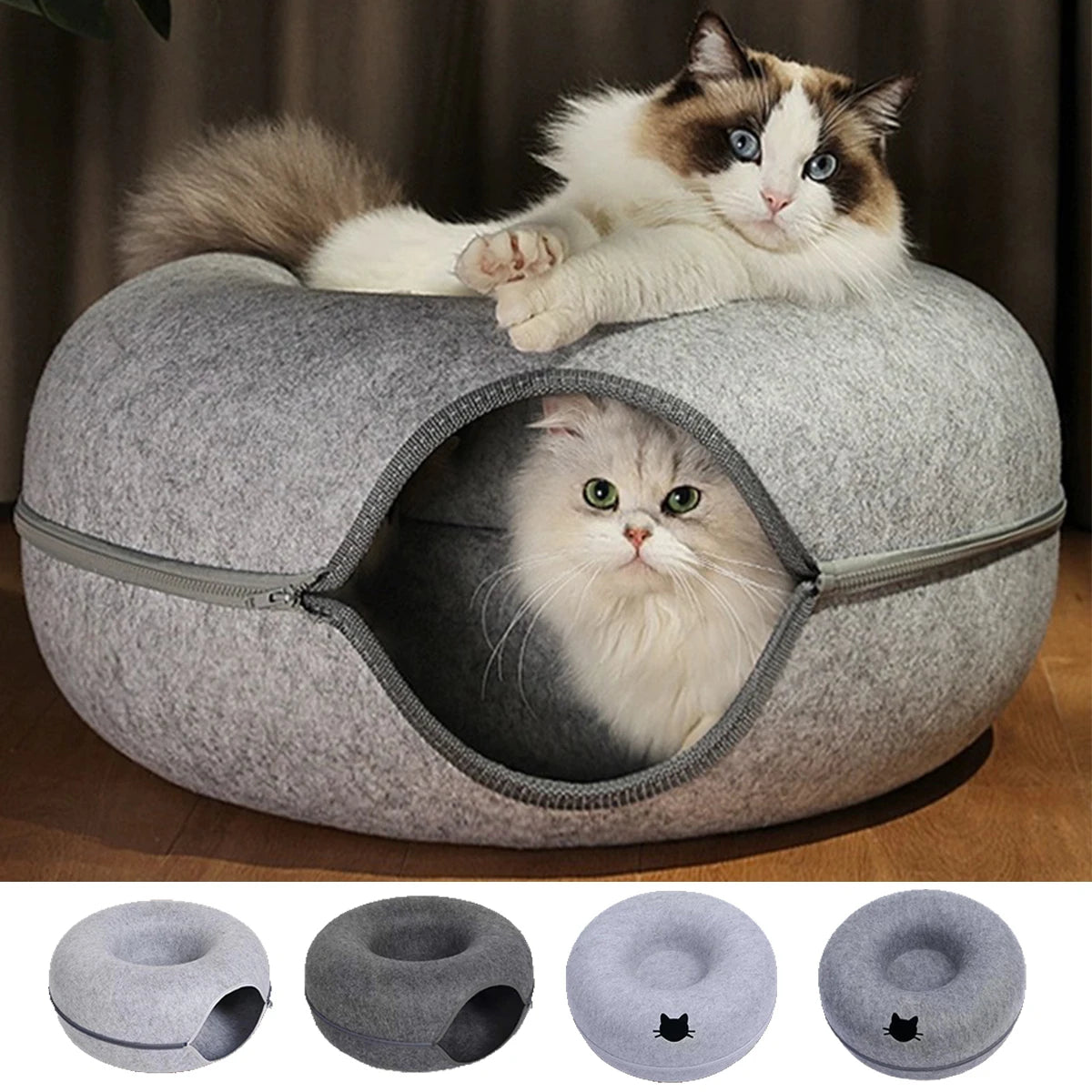 Donut Cat Tunnel Bed