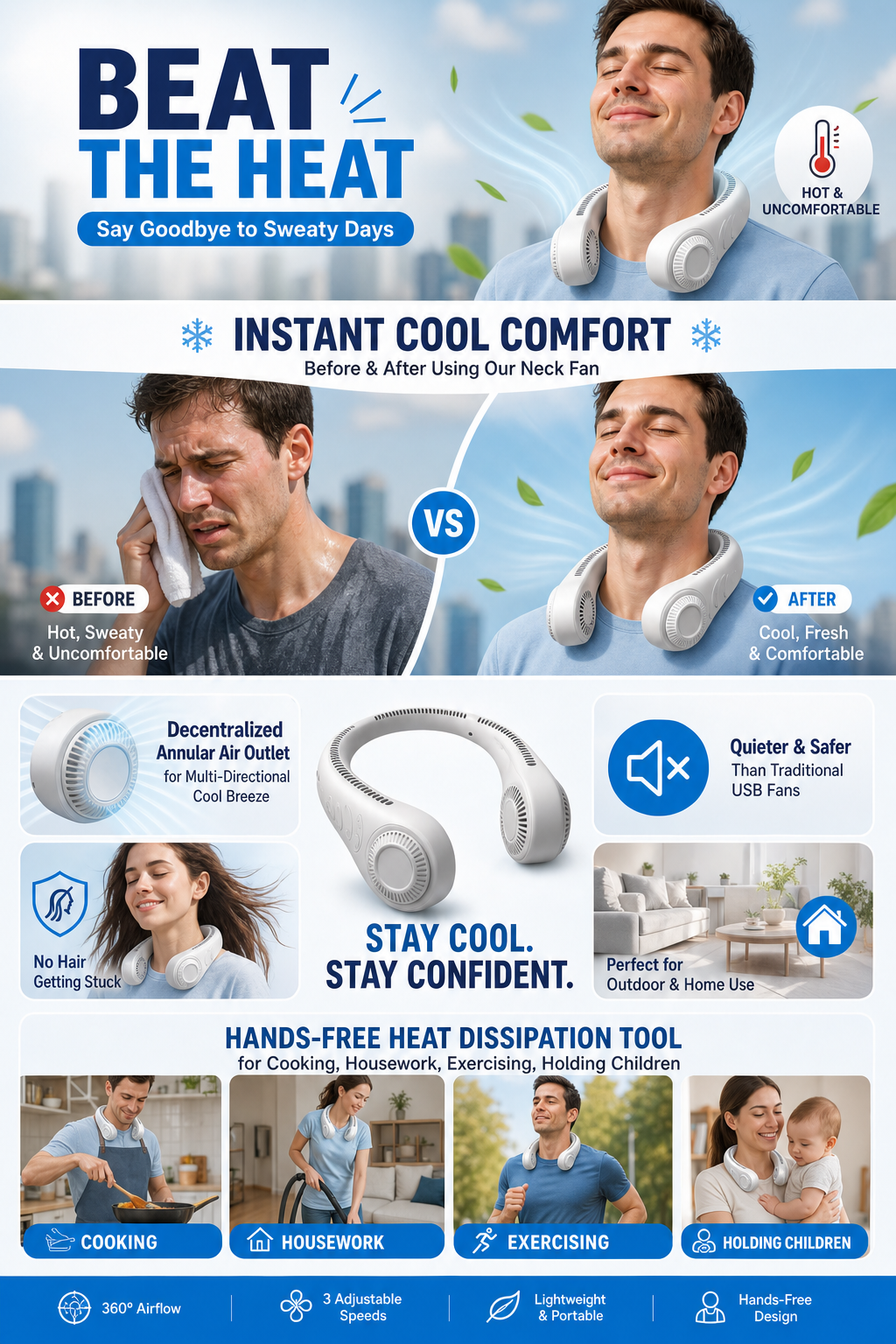 Portable Neck Fan